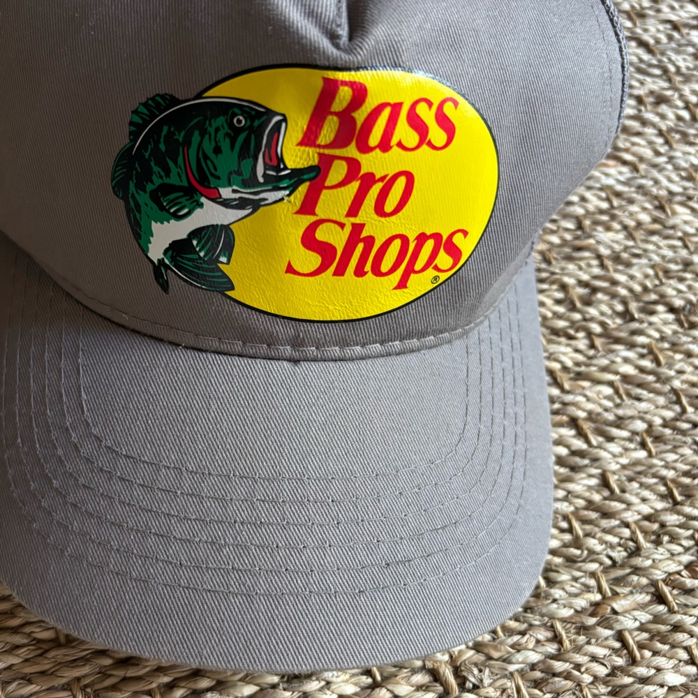 Bass Pro Shops Mesh Adjustable Trucker Hat - Khaki - Picture 8 of 10